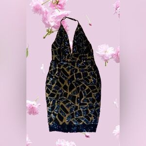 Rubbery ducky sequin dress